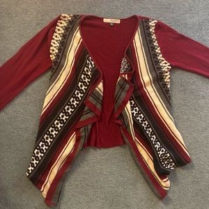 Draped cardigan sweater sz small